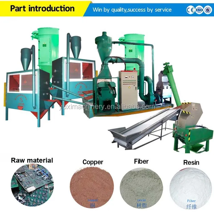 Scrap E Waste Separation Machines Waste PCB Recycling Machine