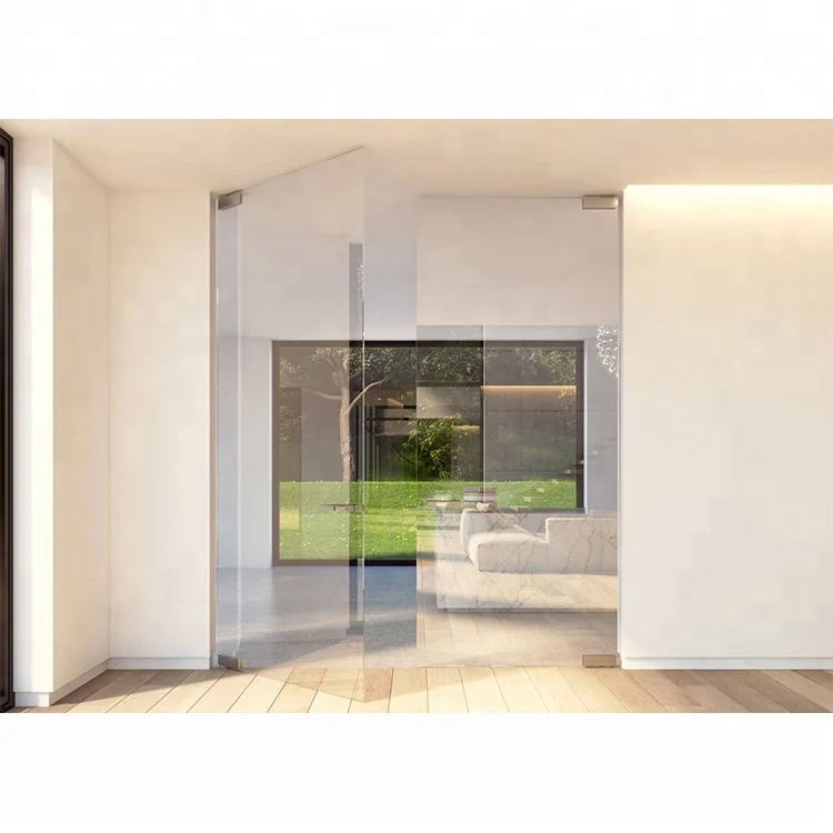 Office Hot Design Double Glazed Frameless Revolving Glass Door Interior Room Pivot Doors