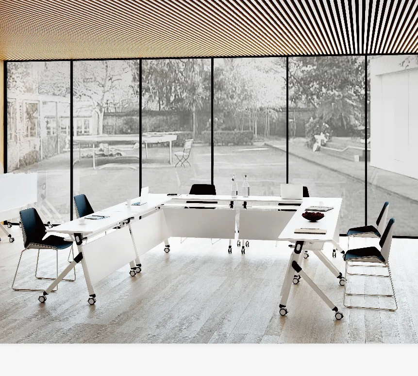 Movable Conference Table Conference Room Table Modern Folding Conference Table Study Desk Office Desks and Workstations