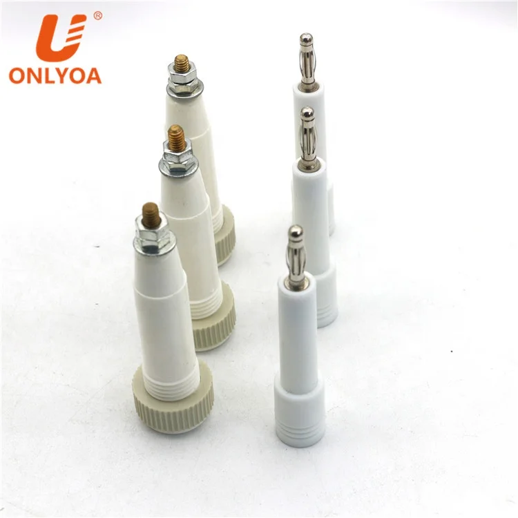 4mm White Pluggable High Pressure Banana Plug Banana Socket