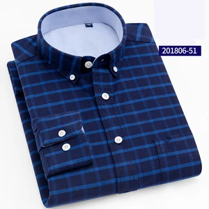Latest Designs Fashion Men Fancy Long Check Cotton Shirt for Men