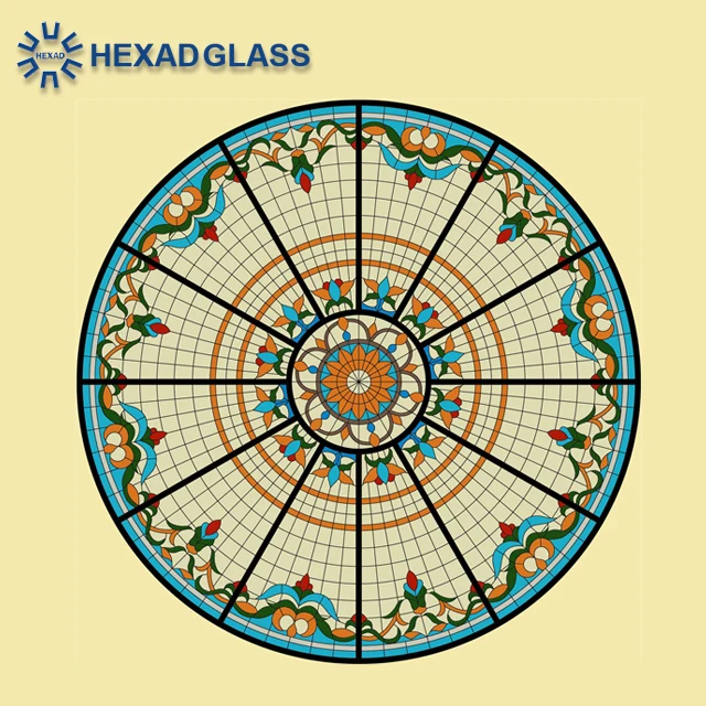 Round Building Classic Dome and Ceiling with High Quality Stained Glass