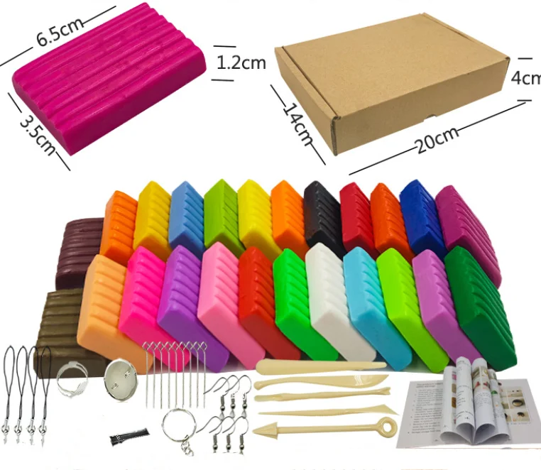 KAYEF – Kit 24 Couleurs Pâte à Modeler Autodurcissante – Outils Inclus – DIY Artisanat – Dès 12 Ans