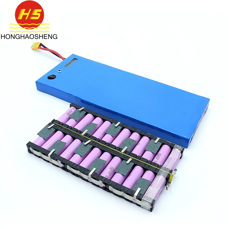 Thin Flat long board battery pack 36V 12Ah li-ion battery 10s4p skateboard with XT60 connector