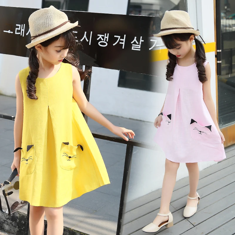 Online Shopping Hong Kong Fashion Korean Style Latest Girl 2-6 Years  Feeling Dress Designs