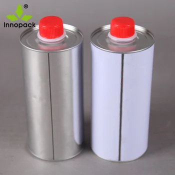 1 Litre Metal Tin Can for Motor Oil – Cylindrical Engine Oil Cans