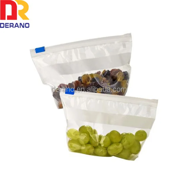 Индивидуальный многоразовый пакет для хранения фруктов LDPE Zip Slider/пластиковый пакет на молнии