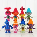 EMS 30Sets Lot 8pcs set Dreamworks Trolls 10 12cm Poppy Branch Bridget DJ Suki Guy Diamond