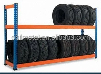 Steel Truck Tyre Stacker Racks 5-Layer VNA Pallet Warehouse Rack with Foldable Tire Posts and Removable Features
