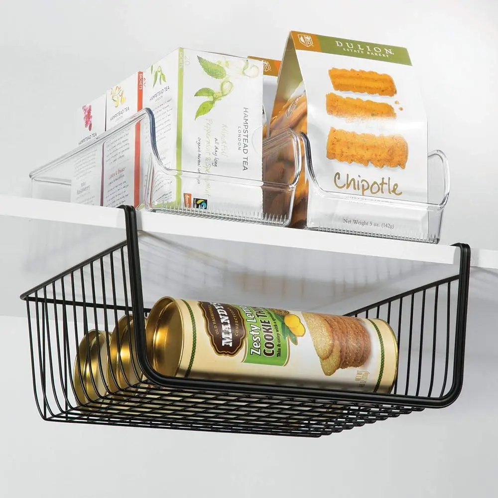 Under Shelf Basket, 2-Pack Under Cabinet Hanging Storage Wire