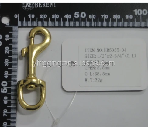 Solid Brass Spring Snap Hook Key-chain