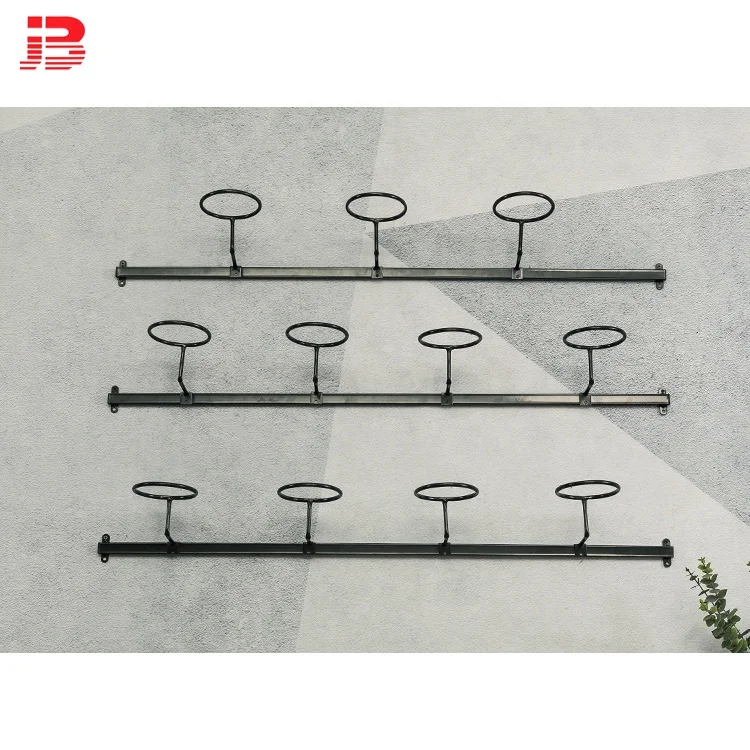 Chrome metal hat rack slatwall crossbar cap rack for sale