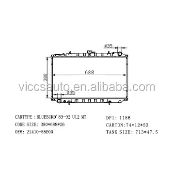 Radiator 55e00 For Nissan Bluebird 92 U12 Mt Buy Radiator 55e00 For Nissan Bluebird 92 U12 Mt Radiator 55e00 For Nissan Bluebird 92 U12 Radiator 55e00 For Nissan Bluebird 92 U12 Product On Alibaba Com