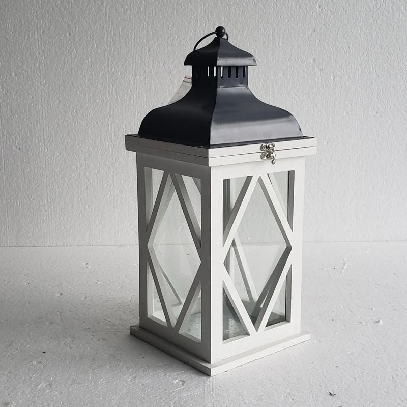 Lantern Decorative Set Of 3 Festival Lantern White Wood Lanterns Wedding For Decorative