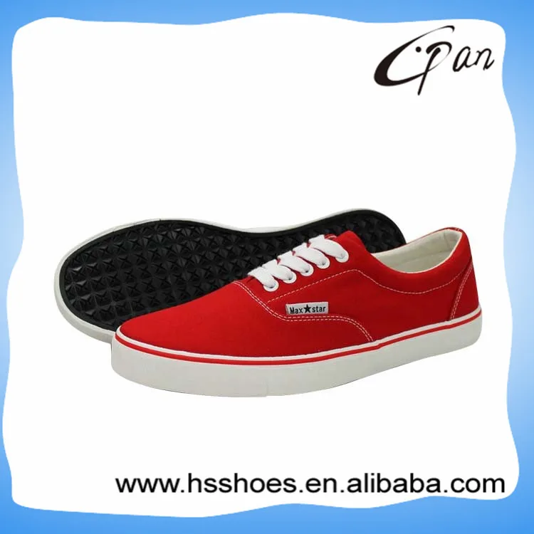 canvas shoes red color