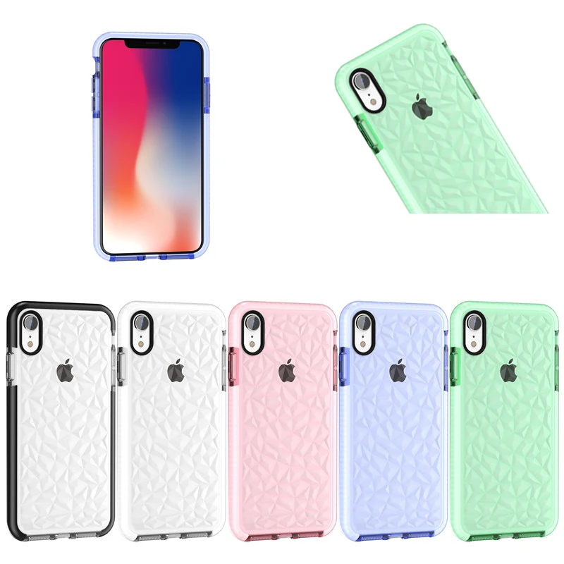 Producto Para Iphone Xr 6 1 Pulgadas Doble Color Patrón De Diamante A Prueba De Golpes A Prueba De Tpu De La Caja Del Teléfono Buy Para Iphone Xr Funda Product On