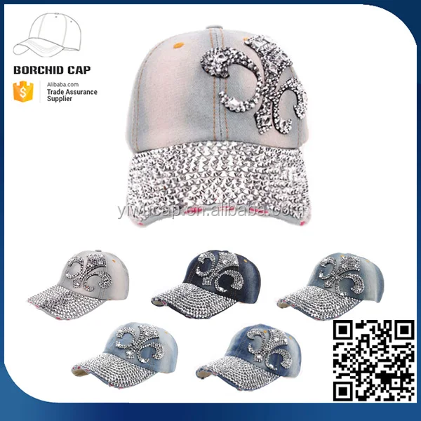 blinged out baseball caps