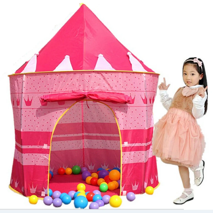 105 135 80cm Children Beach Tent Baby Toy Play Game House Kids Princess Prince Castle Indoor