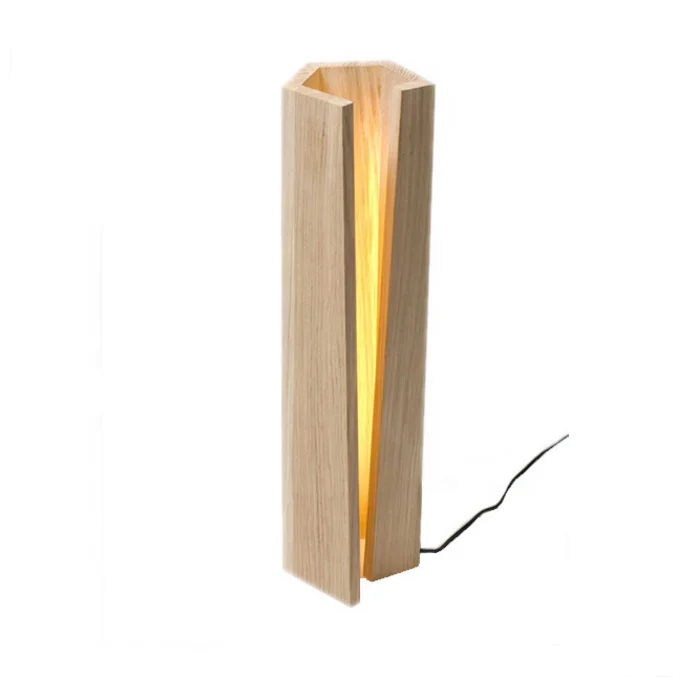 modern decoration LED hand made wood desk reading light living room bedside bamboo carving table lamp