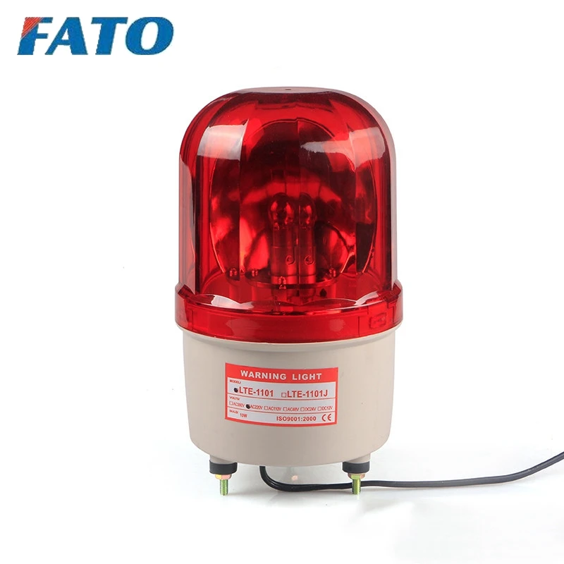 FATO LTE-1101 12V 24V 110V 220V вращающаяся Поворотная сигнальная лампа, ротатор маяк на солнечных батареях Авто мигающего светового сигнала