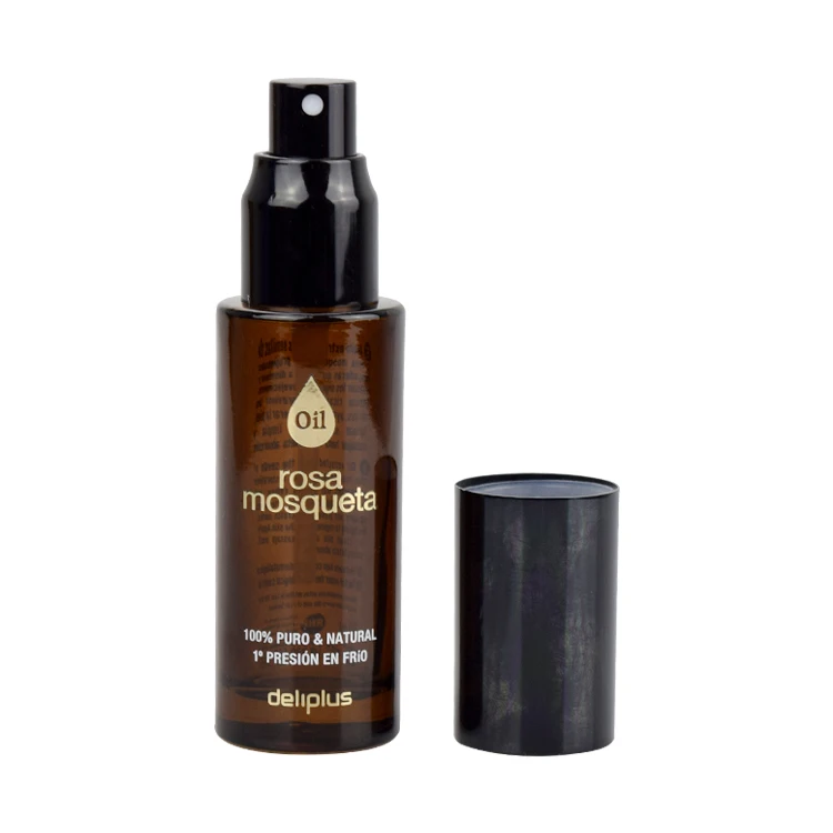 Empty Refillable 30ml 50ml 60ml Brown Glass Toner Bottle Screw Pump Sprayer Type Perfume Bottle