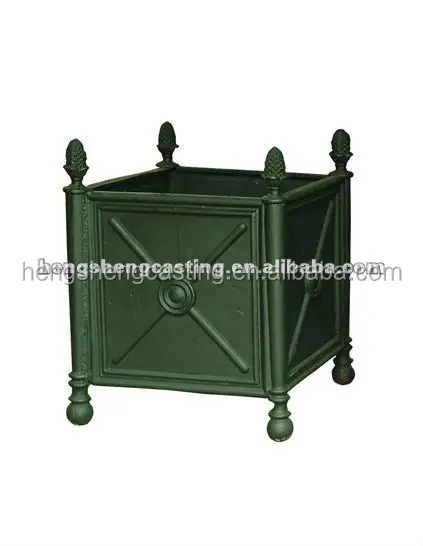 2017 China Cast Iron Planter square Street Flower Pot