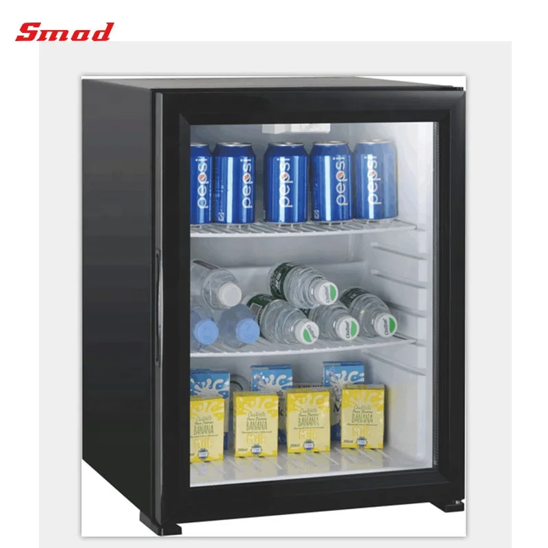 40L R717 Glass Door Mini Refrigerator - Quiet & Compact