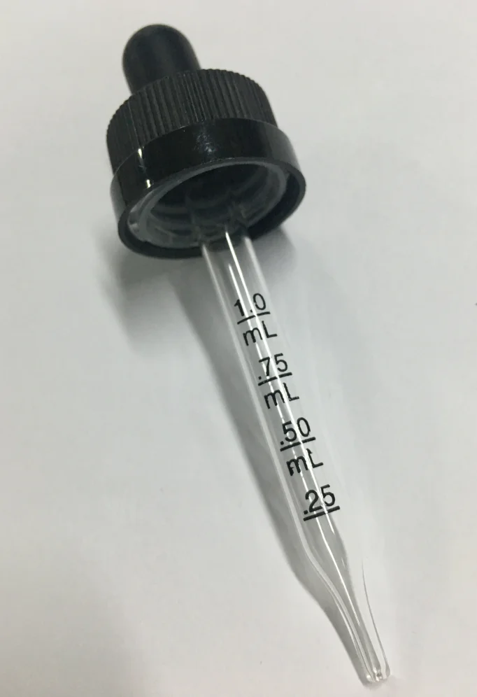 2 Oz Black CRC Calibrated Glass Dropper - Perfect for