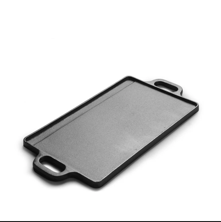 Preseasoned Cast Iron Cookware Reversible Sizzer Grilling Pan Griddles