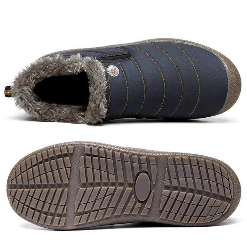 
Мужские и женские зимние ботинки на меху, зимняя Уличная обувь без шнуровки, ботильоны 