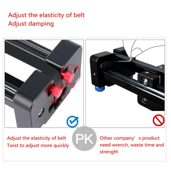 50cm Adjustable DSLR Video Camera Slider Double Distance Stabilizer for DSLR DV Camera Dol