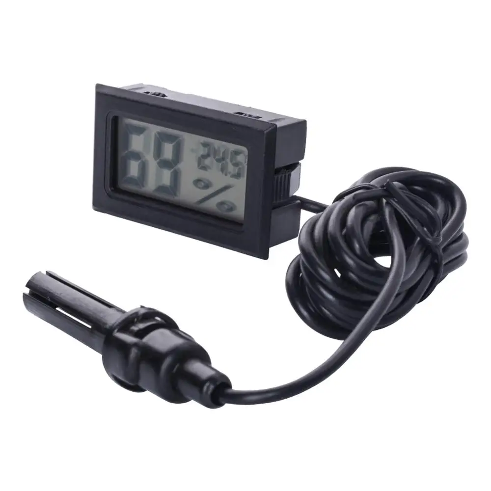 Mini Digital LCD Thermometer Hygrometer Humidity Temperature Meter With Wire