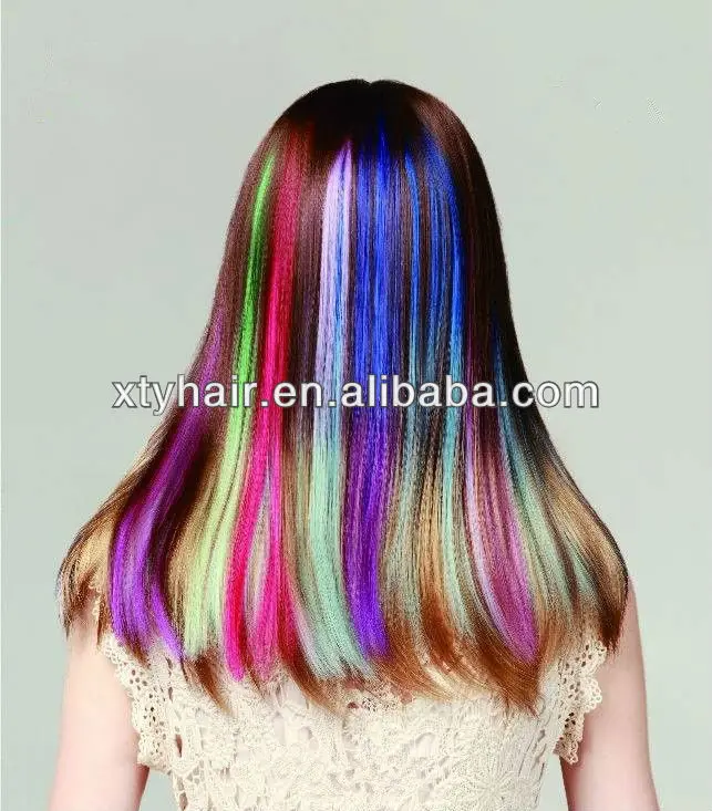 China Supplier Wholesale Color Strip Clip In Colored Hair Extensions  Synthetic Hairpiece From China Manufacturer - Buy Clip In Colored Hair  Extensions,Synthetic Hairpiece,China Supplier Wholesale Color Strip Product  on 