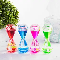 Креативные двухцветные плавающие жидкие масляные акриловые песочные часы жидкость визуальное движение таймер украшение для дома Подарочный