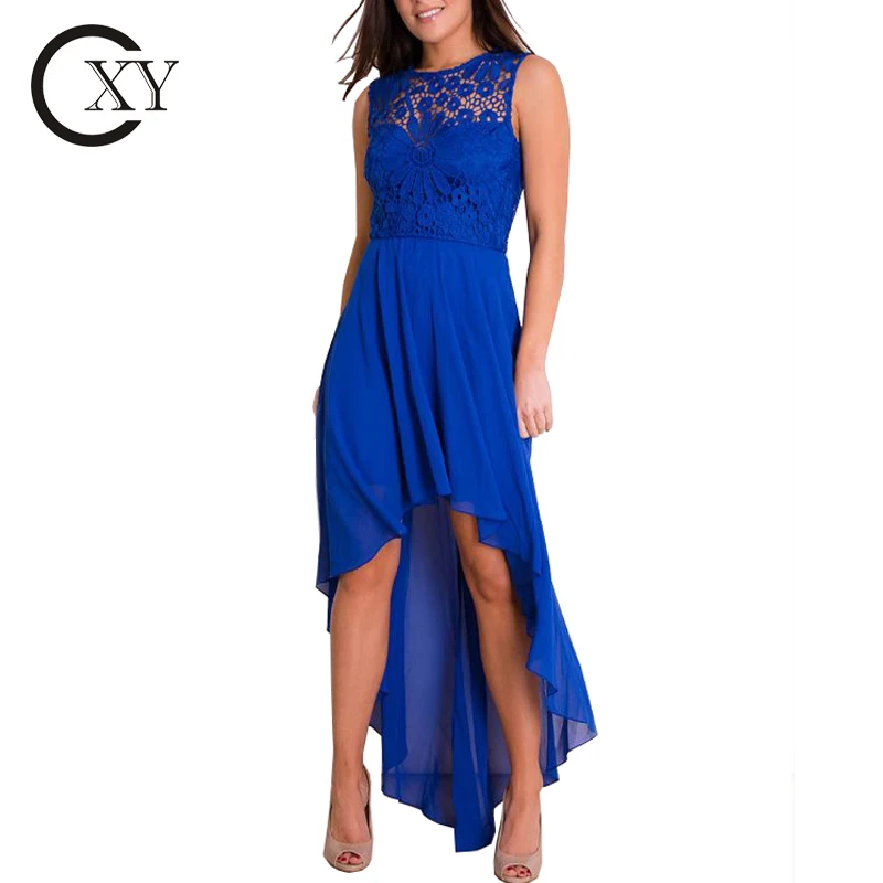 Buy Royal Blue Lace Dress,Chiffon Dress ...