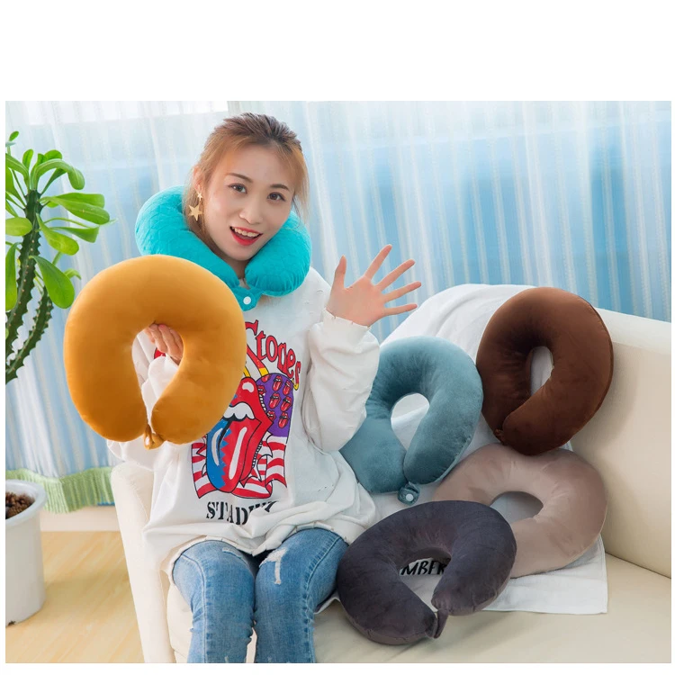 Neck Support Scarf Travel Soft Machine Washable Sleeping Massage Travel Pillow