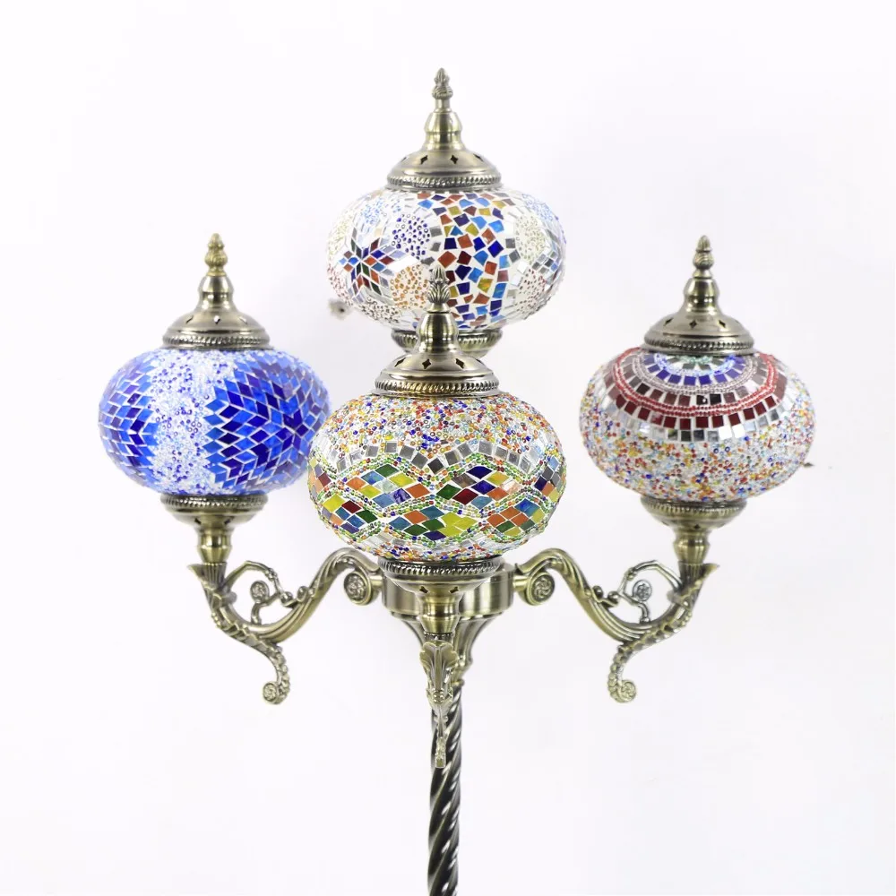 2021 NEW Home Decorative (FL4l) Turkish Mosaic Glass Led Floor Lamp