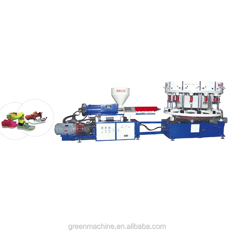 Ezhou Single Color PVC DIP Sole Injection Moulding Machine Sport Shoes Machine