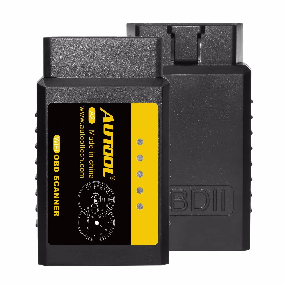 AUTOOL Yellow A1 OBDII Code Reader Auto Diagnostic Tool Engine Fault Scanner with WiFi Connect 