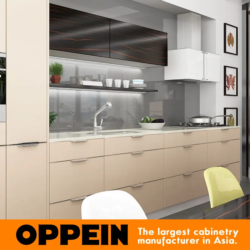 OPPEIN Kitchen in africa » Modern Flat Laminate Beige U-Shape