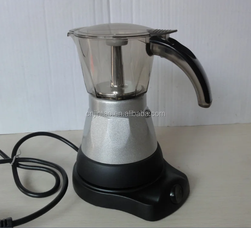 Italian High Pressure Steam Espresso Coffee Machine 6 Cups Plastic