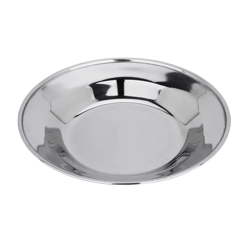 Hot Sales Stainless Steel Round Tray Steel Plate Dinner Plate