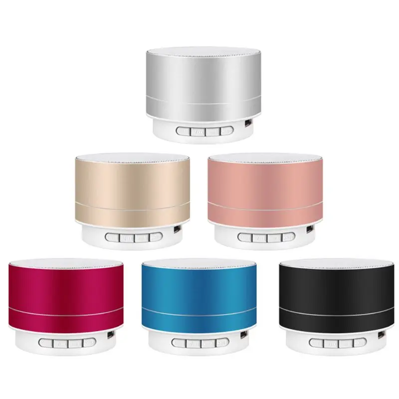 Wireless A10 LED Glowing Bluetooth Receiver Hands-free Music Player Metal Bluetooth Speaker for iPhone xiaomi Oppo