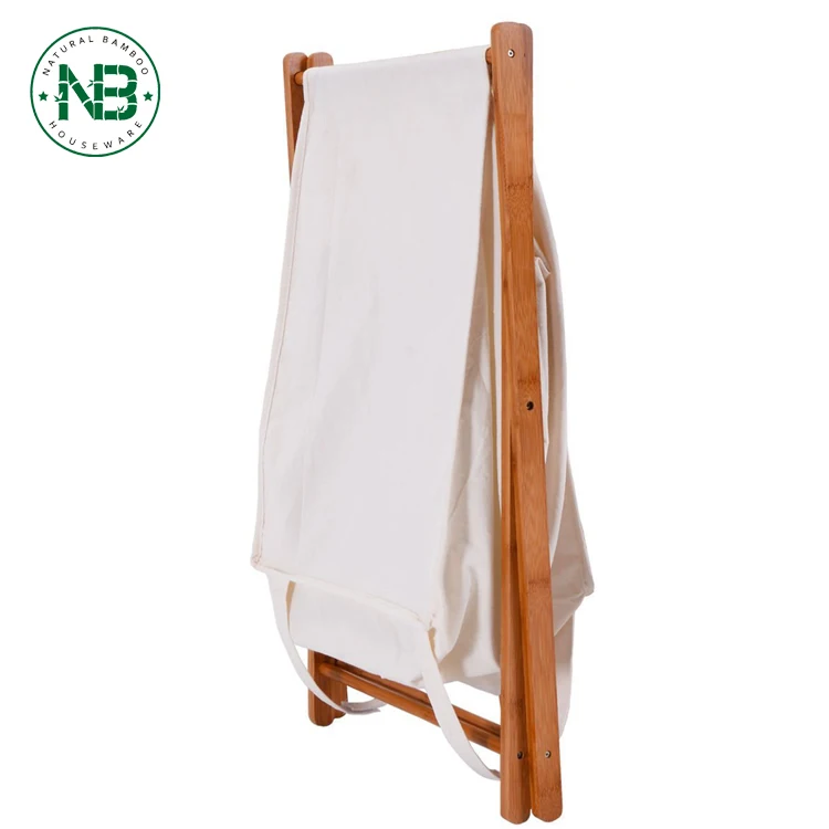 Folding Original Bamboo Xframe Laundry Hamper Clothes Storage Basket