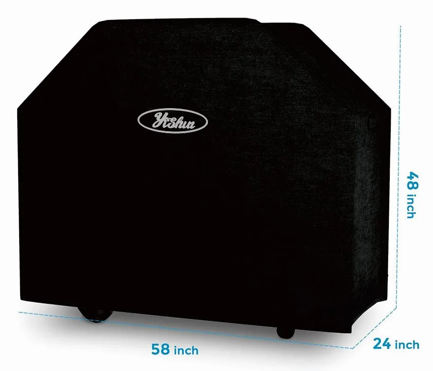 BBQ Grill Cover Heavy Duty RipProof UV Water Resistant Gas Grill Cover Fits for Weber Brinkmann Char Broil Etc