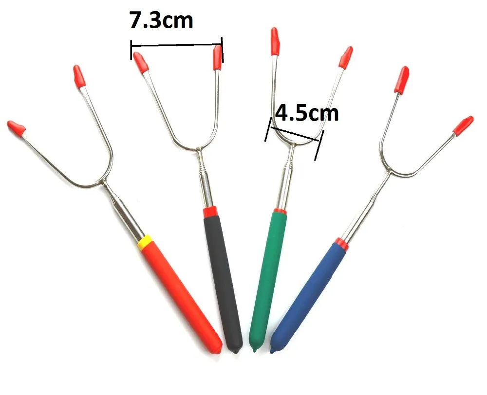 Раздвижные палочки для кемпинга с запеканием зефира вилка хот-догов вращающиеся телескопические барбекю