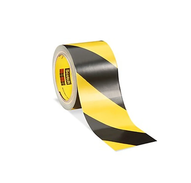 Black Yellow 3" x 36 yd Vinyl Floor Marking Safety Warning Tape PVC 6 mil 