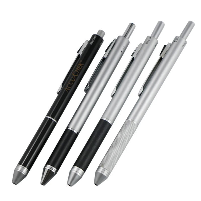 
 Многоцветная многофункциональная ручка-КПК, 4 ядра, автоматический карандаш, 0,5 мм, выдвижная шариковая ручка 3 в 1, механический карандаш  