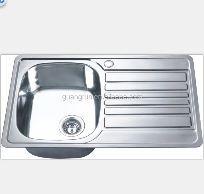 不锈钢单碗厨房水槽带排水板gr 780 Buy 带排水管的不锈钢厨房水槽 带排水板的不锈钢厨房水槽 不锈钢顶装式排水板厨房水槽