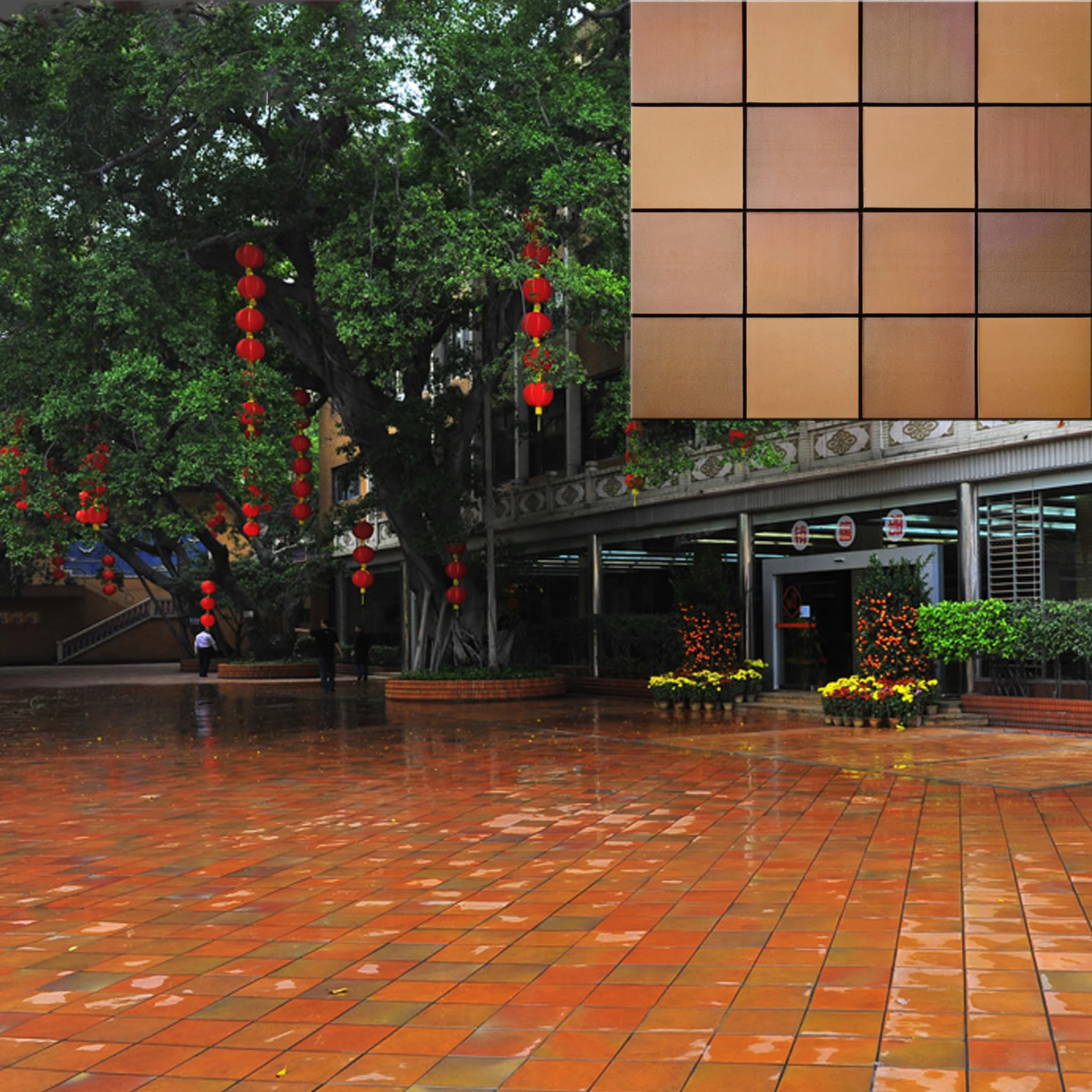 MPB-004 Outdoor Antique Terracotta 200x200 Terracotta Floor Tile